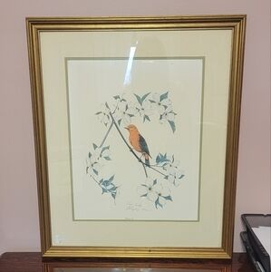 Charles Spaudling Scarlet Signed‎ 238/2000 Artwork Framed Vintage 22x26